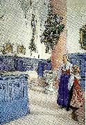 Carl Larsson kristine kyrka painting